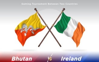 Bhutan versus Ireland Two Flags