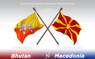 Bhutan versus Macedonia Two Flags