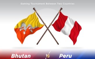 Bhutan versus Peru Two Flags