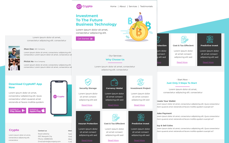 Crypto – Multipurpose Cryptocurrency Email Template Responsive Newsletter Template