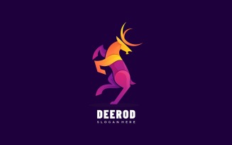 Deer Gradient Color Logo Style