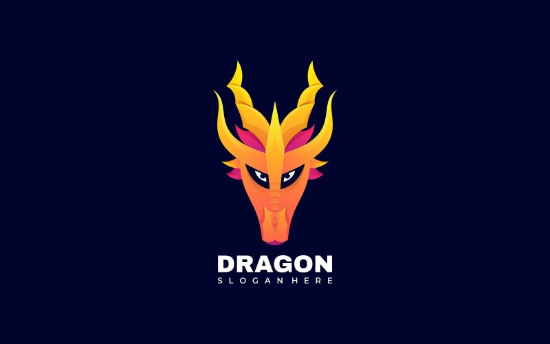 Dragon Gradient Colorful Logo Template