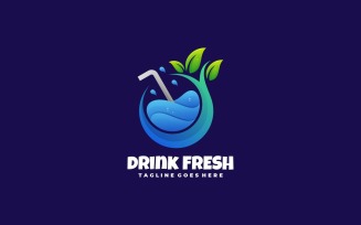 Drink Fresh Gradient Logo