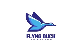 Flying Duck Simple Mascot Logo