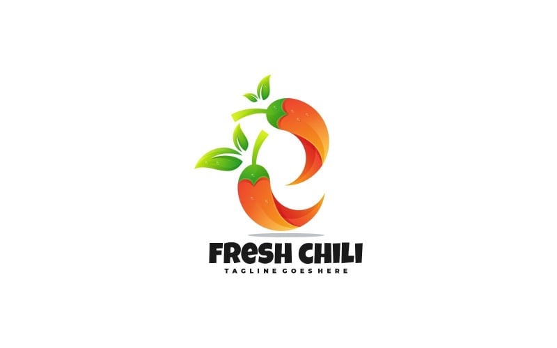 Fresh Chili Gradient Logo Logo Template