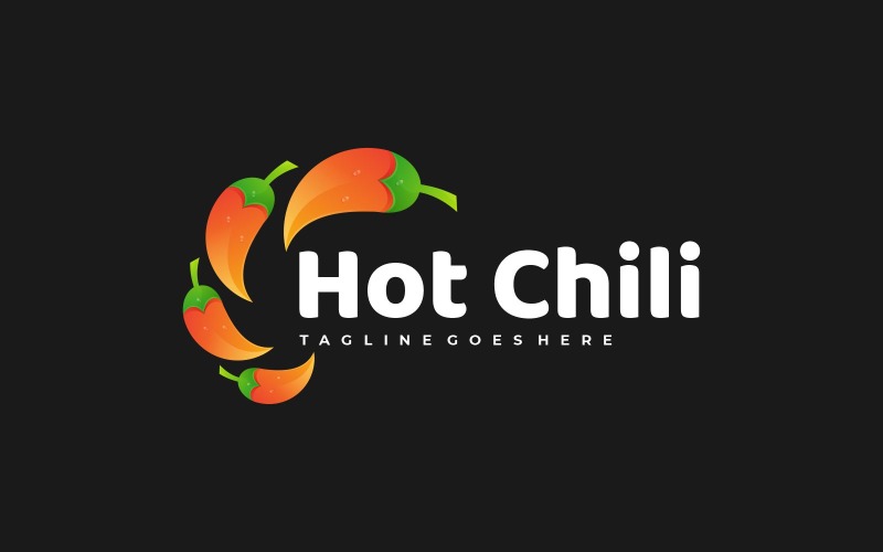 Hot Chili Gradient Logo Style Logo Template