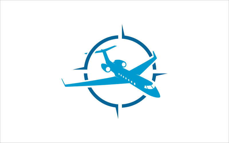 Air plane navigation vector template Logo Template
