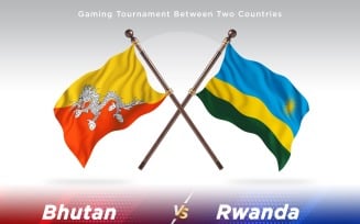 Bhutan versus Rwanda Two Flags