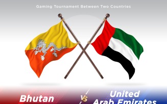 Bhutan versus united Arab emirates Two Flags