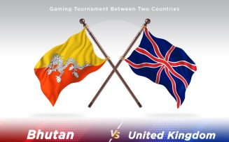 Bhutan versus united kingdom Two Flags