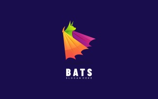 Bats Gradient Colorful Logo Style