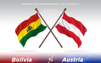 Bolivia versus Austria Two Flags