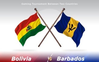 Bolivia versus Barbados Two Flags