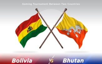 Bolivia versus Bhutan Two Flags