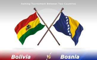 Bolivia versus Bosnia and Herzegovina Two Flags