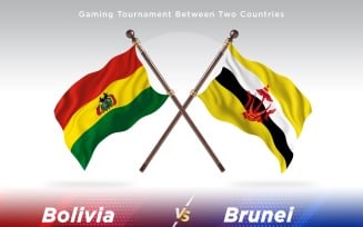 Bolivia versus Brunei Two Flags