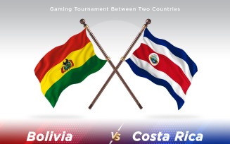 Bolivia versus costa Rica Two Flags