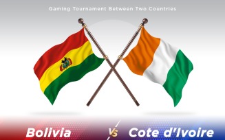 Bolivia versus cote d'ivoire Two Flags