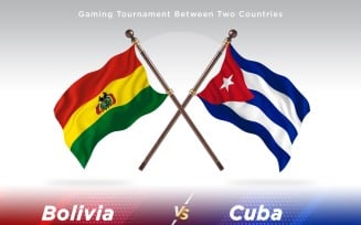 Bolivia versus Cuba Two Flags