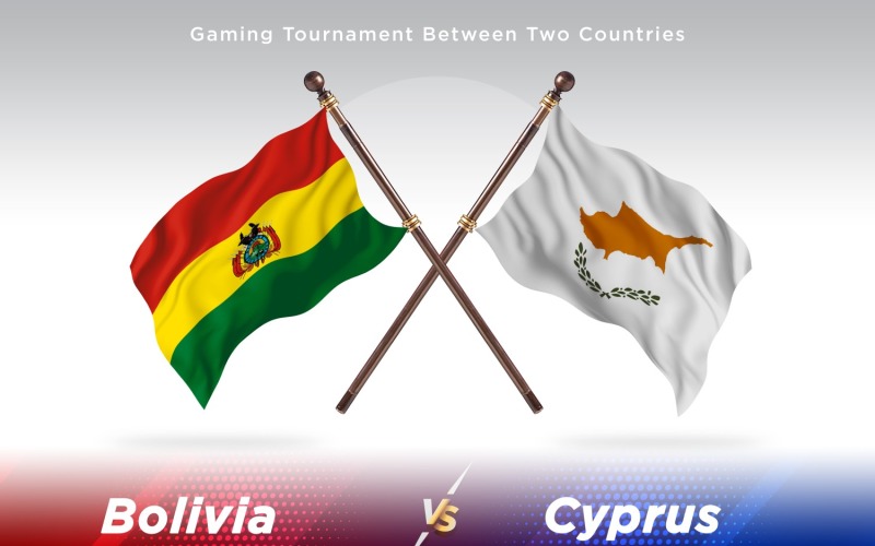 Bolivia versus Cyprus Two Flags Illustration