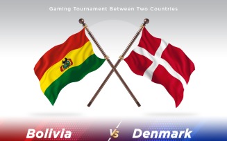 Bolivia versus Denmark Two Flags