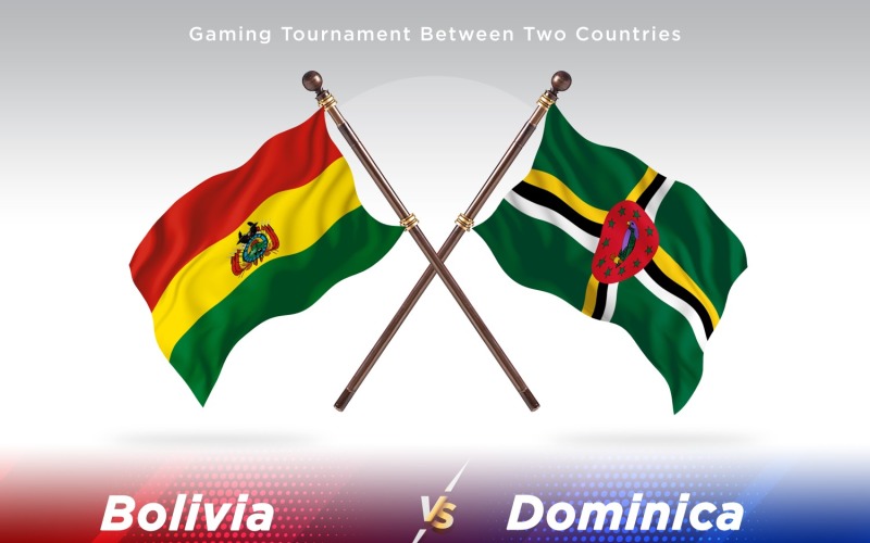 Bolivia versus Dominica Two Flags Illustration