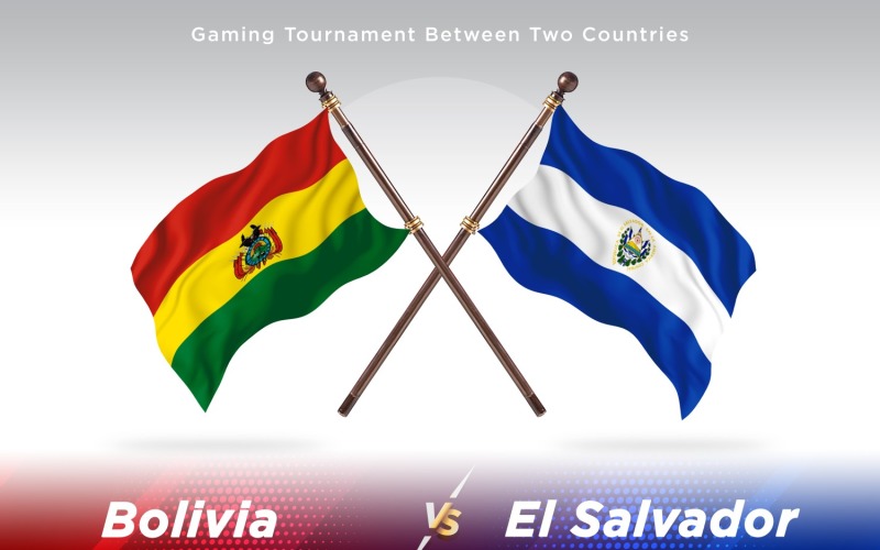 Bolivia versus el Salvador Two Flags Illustration