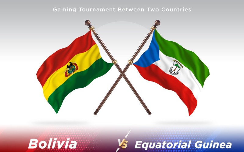 Bolivia versus equatorial guinea Two Flags Illustration