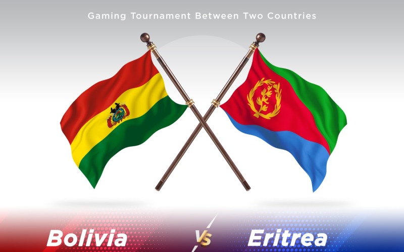 Bolivia versus Eritrea Two Flags Illustration