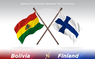 Bolivia versus Finland Two Flags