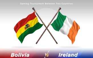 Bolivia versus Ireland Two Flags