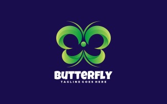 Butterfly Gradient Color Logo Template