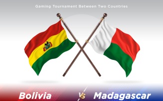 Bolivia versus Madagascar Two Flags