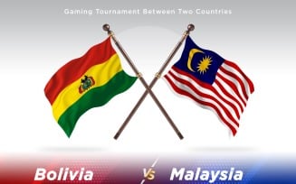 Bolivia versus Malaysia Two Flags