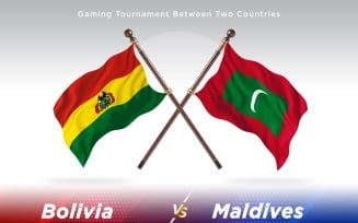 Bolivia versus Maldives Two Flags