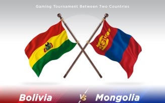 Bolivia versus Mongolia Two Flags