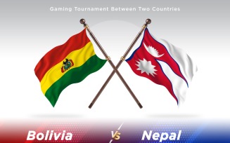 Bolivia versus Nepal Two Flags