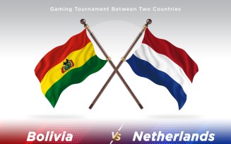 Bolivia versus Netherlands Two Flags