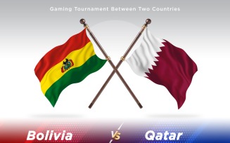 Bolivia versus Qatar Two Flags
