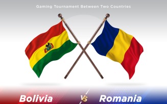 Bolivia versus Romania Two Flags