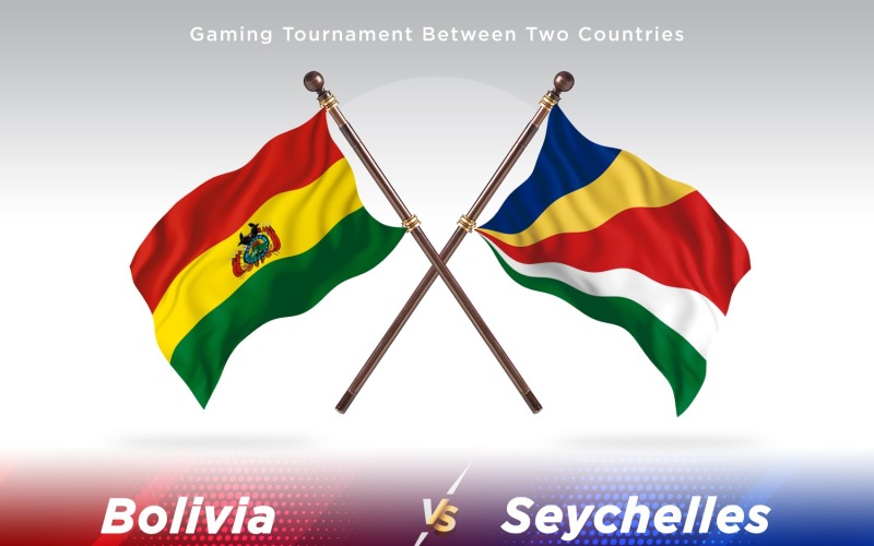 Bolivia versus Seychelles Two Flags Illustration