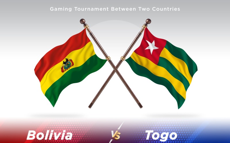 Bolivia versus Togo Two Flags Illustration