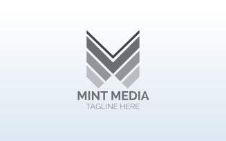Mint Media M Letter Logo Design Template