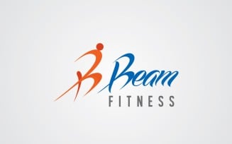 Beam Fitness Logo Design Template