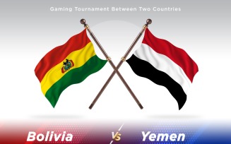 Bolivia versus Yemen Two Flags