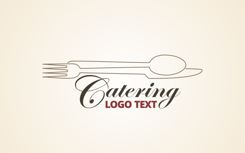 Catering Logo Text Design Template Logo Template