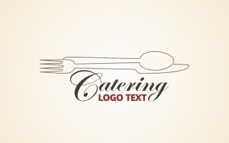 Catering Logo Text Design Template