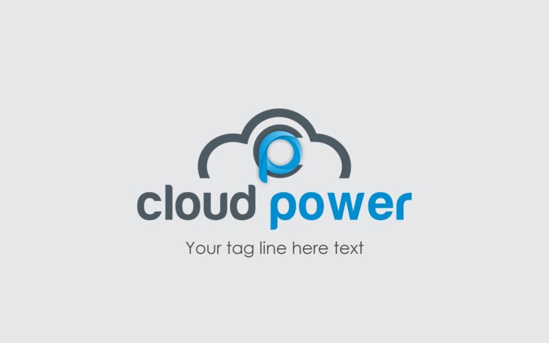 Cloud Power Logo Design Template Logo Template