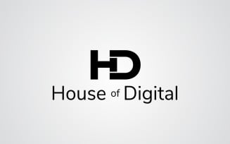 HD House Of Digital Logo Design Template