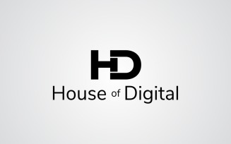 HD House Of Digital Logo Design Template